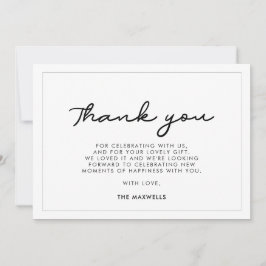 Einfache Babydusche Dankeskarte