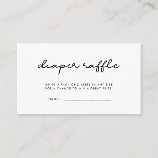 Einfache Babydusche-Degustation Begleitkarte (Vorderseite)