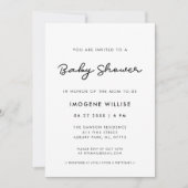 Einfache Babydusche Einladung (Vorderseite)