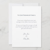 Einfache Babydusche Foto Dankeschön Karte (Rückseite)