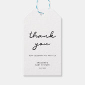 Einfache Babydusche Geschenkanhänger (Vorderseite)