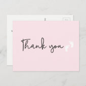 Einfache Babydusche, rosa Postkarte (Vorne/Hinten)