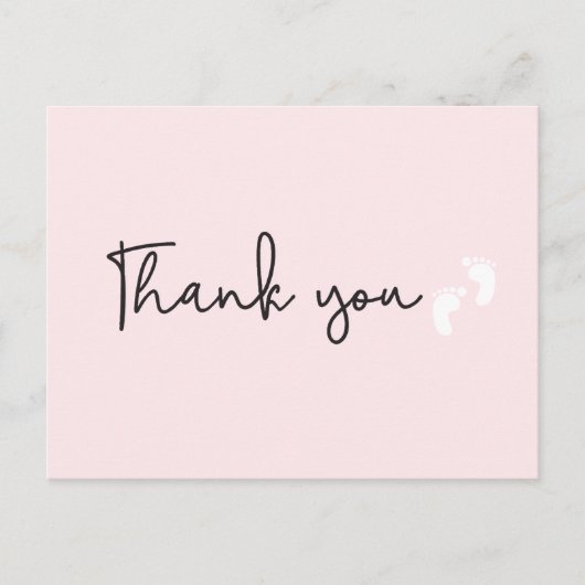 Einfache Babydusche, rosa Postkarte (Vorderseite)