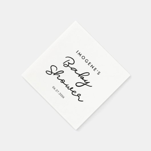 Einfache Babydusche Serviette (Ecke)