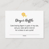 Einfache Babydusche Windeln Raffelscheine mit Löwe Begleitkarte (Vorderseite)