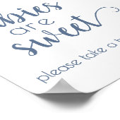 Einfache Babys sind süß | Dusty Blue Duschzeichen Poster (Ecke)