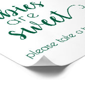 Einfache Babys sind süß | Hunter Green Shower Sign Poster (Ecke)