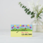 Einfache Babysitter-Kindermädchen-Visitenkarte Visitenkarte (Stehend Vorderseite)