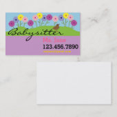Einfache Babysitter-Kindermädchen-Visitenkarte Visitenkarte (Vorne/Hinten)