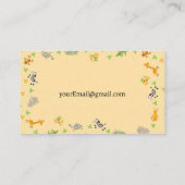 Einfache Babysitter-Visitenkarten Visitenkarte (Rückseite)