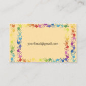 Einfache Babysitter-Visitenkarten Visitenkarte (Rückseite)