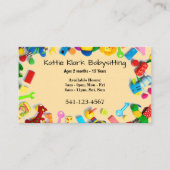 Einfache Babysitter-Visitenkarten Visitenkarte (Vorderseite)