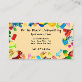 Einfache Babysitter-Visitenkarten Visitenkarte