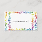 Einfache Babysitter-Visitenkarten Visitenkarte (Rückseite)