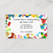 Einfache Babysitter-Visitenkarten Visitenkarte (Vorderseite)