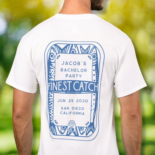 Einfache Bachelor Party Angeln Typ Wochenendausflu T-Shirt