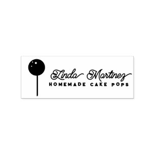 Einfache Bäckerei Cake Pop Bäcker Homemade Schrift Gummistempel