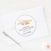 Einfache Backpackung mit Liebe Label für kleine Un Runder Aufkleber (Umschlag)