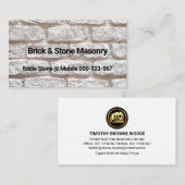 Einfache Backstein-Wandbauweise Visitenkarte (Vorne/Hinten)