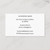 Einfache Backutensilien zum Backen Visitenkarte (Rückseite)