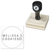 Einfache Backwaren im Markenlook mit Logo Gummistempel (Stempel)