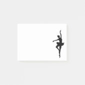 Einfache Ballerina-Silhouette Post-it Klebezettel (Vorderseite)