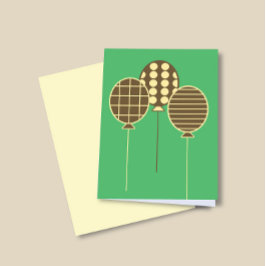 Einfache Ballons Geburtstagsfeier maßgeschneidert Feiertagskarte