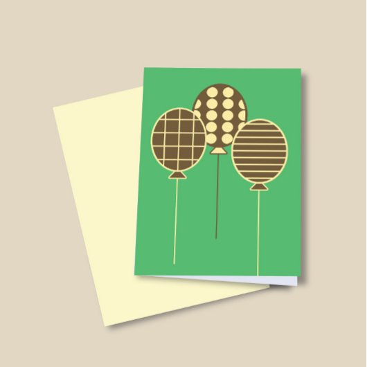 Einfache Ballons Geburtstagsfeier maßgeschneidert Feiertagskarte