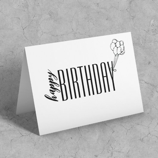 Einfache Balloons für die Geburtstagskarte Karte