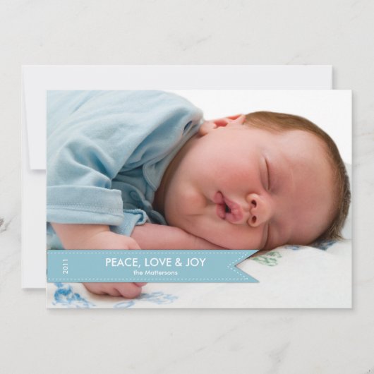 Einfache Banner-Foto-Urlaubskarte Feiertagskarte (Vorderseite)