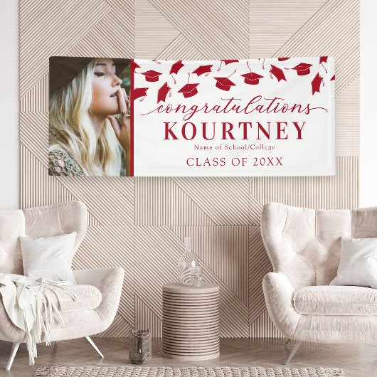 Einfache Banner für 2025 Abschluss Foto