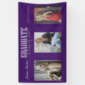 Einfache Banner für eine moderne Lila Foto Graduat (Vertikal)