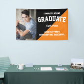 Einfache Banner mit einem Foto Schwarz-Orange-Absc (Messeveranstaltung)