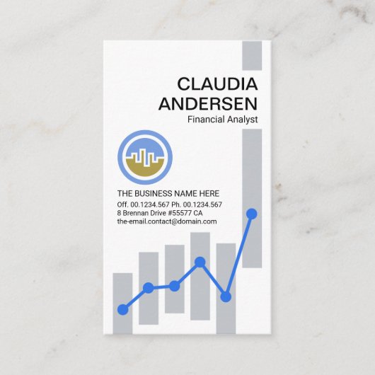 Einfache Bar der Aktie Visitenkarte (Vorderseite)