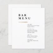 Einfache Bar für Hochzeitsfeiern in Schwarz-Weiß (Vorne/Hinten)