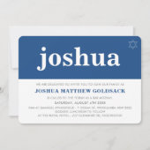 EINFACHE BAR MITZVAH coole moderne jüdische Sterne Einladung (Vorderseite)