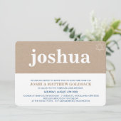 EINFACHE BAR MITZVAH cooler moderner Stern von dav Einladung (Stehend Vorderseite)