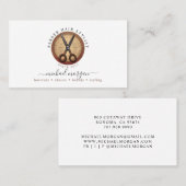 Einfache Barberhaar-Stylist-Schere Visitenkarte (Vorne/Hinten)