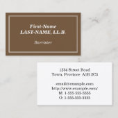 Einfache Barrister-Visitenkarte Visitenkarte (Vorne/Hinten)