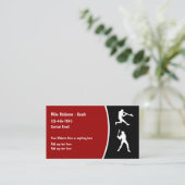 Einfache Baseball Coach Business Cards Visitenkarte (Stehend Vorderseite)