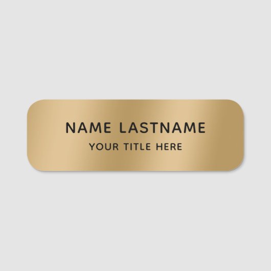 Einfache Basic Imitate Gold Title Safety Button Ma (Vorderseite)