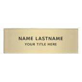 Einfache Basic Minimal Imitate Gold Modern Sleek T Namenschild (Vorderseite)