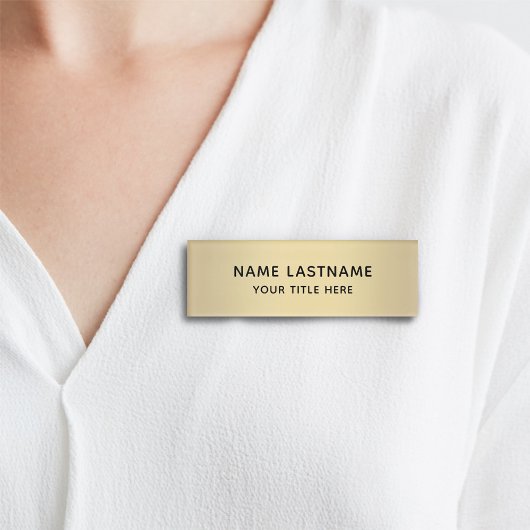Einfache Basic Minimal Imitate Gold Modern Sleek T Namenschild