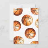 Einfache Basketball-Party Danke (Rückseite)