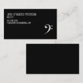 Einfache Bass Clef Bassist Business Card Visitenkarte (Vorne/Hinten)