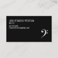 Einfache Bass Clef Bassist Business Card