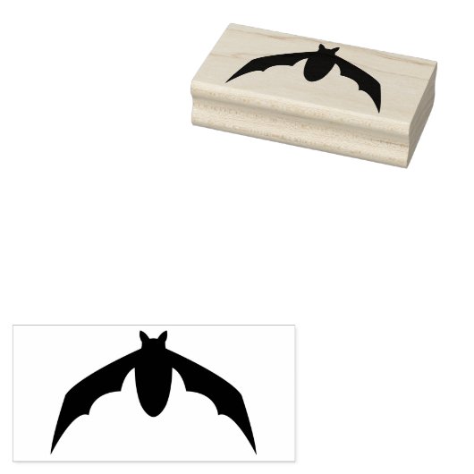 Einfache Bassform mit Flügelschlag in flatternder  Gummistempel (Stempel)