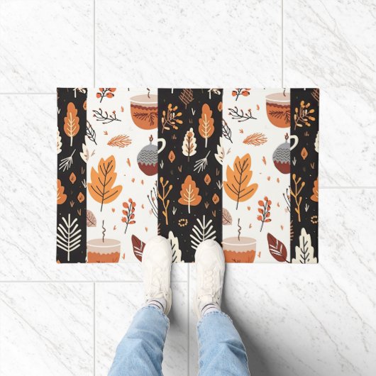Einfache Bauernhäuser Herbstlaube Modernes Leaf-Mu Fußmatte (Indoor)