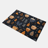 Einfache Bauernhäuser Herbstlaubs Foliage Muster Fußmatte (Schrägansicht)