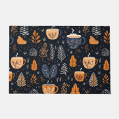 Einfache Bauernhäuser Herbstlaubs Foliage Muster Fußmatte (Vorderseite)